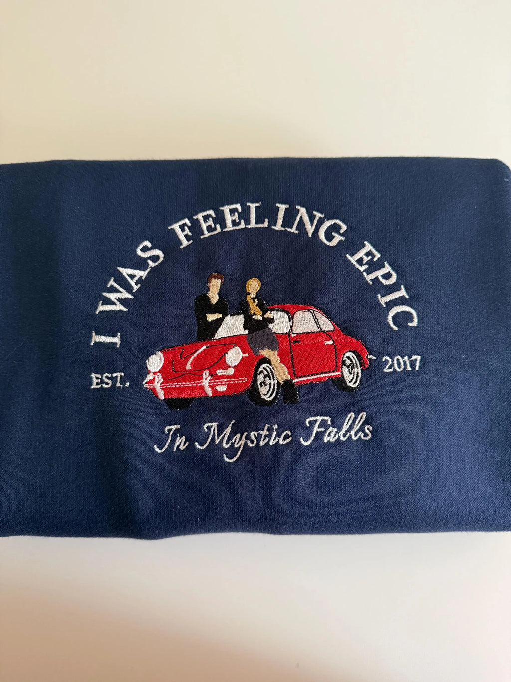 Embroidered sweatshirt "I was feeling epic"