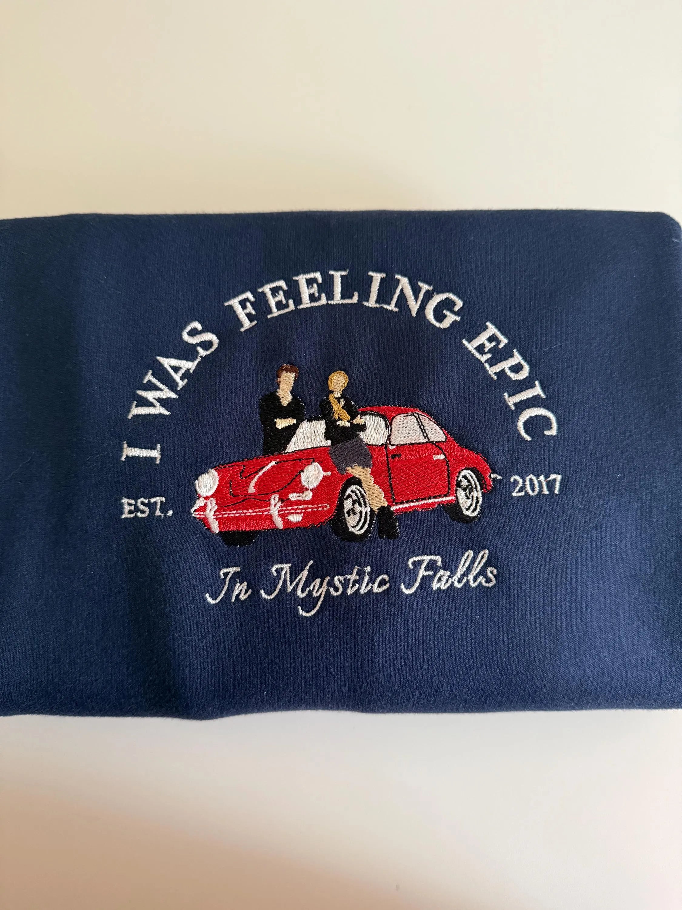 Embroidered sweatshirt "I was feeling epic"