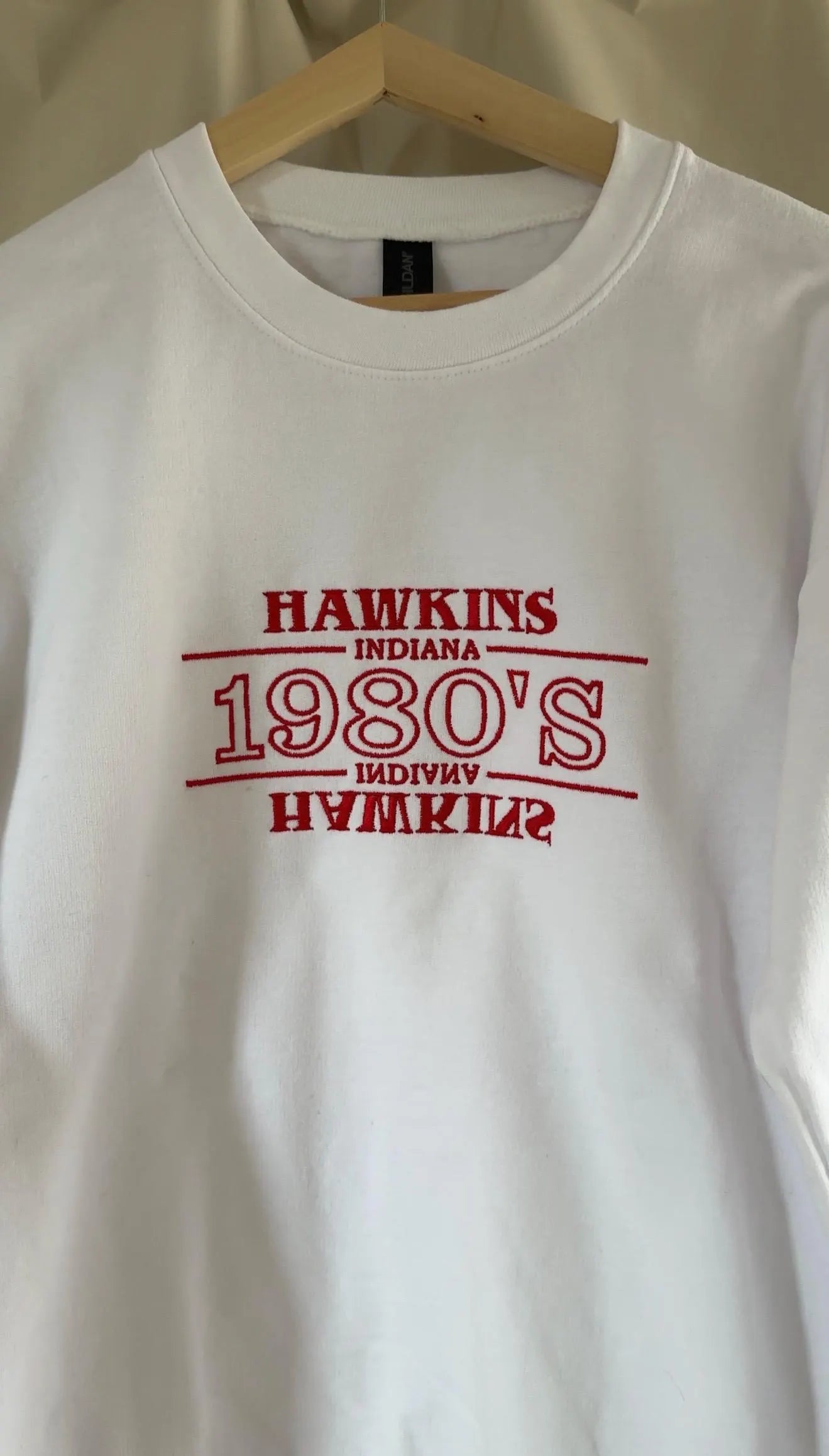 Embroidered Stranger Things sweatshirt