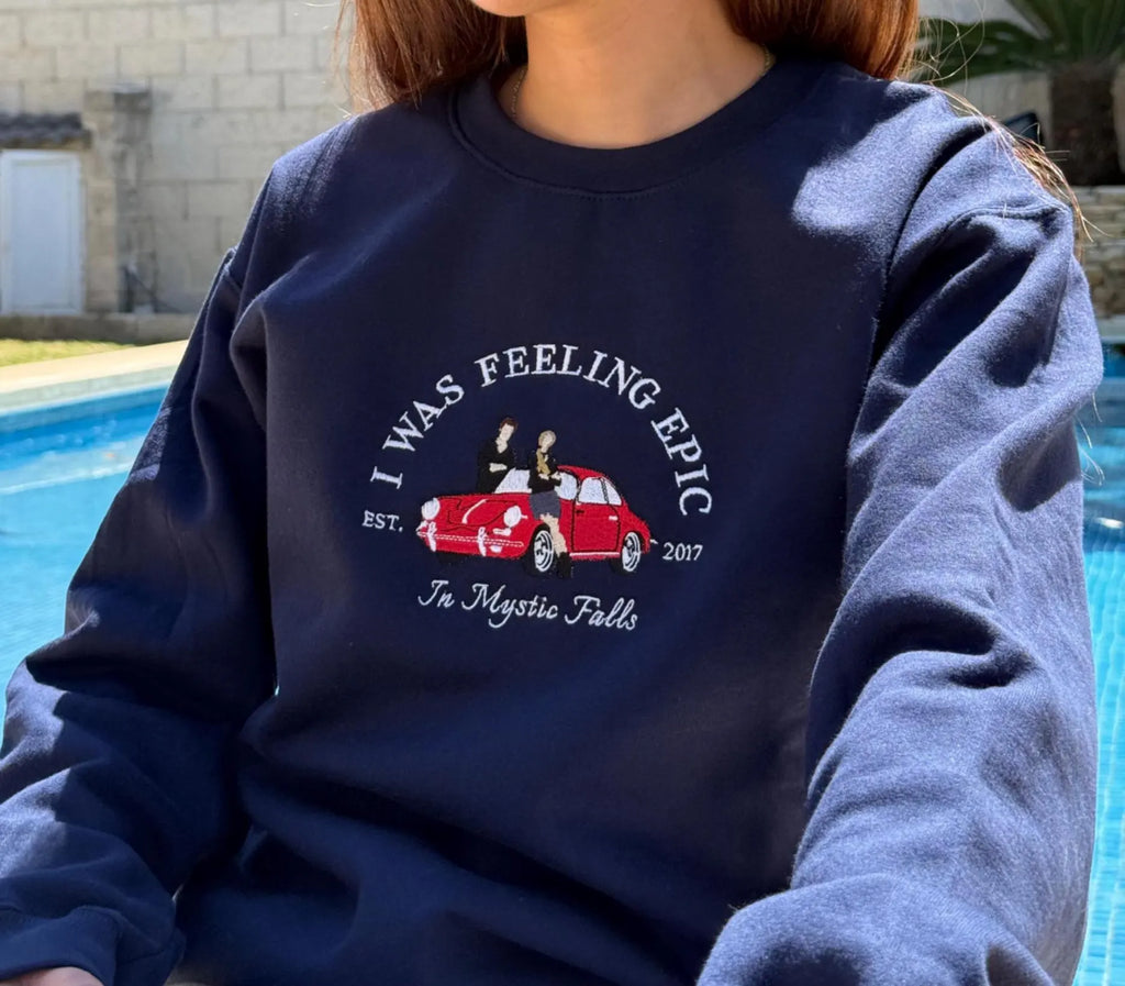 Embroidered sweatshirt "I was feeling epic"
